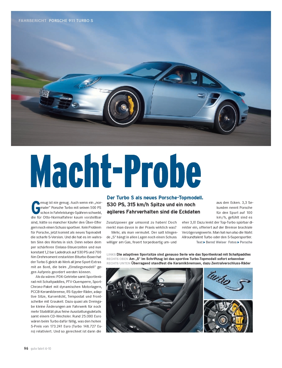 Fahrbericht: Porsche 911 Turbo S Exclusive Series im Test - WELT