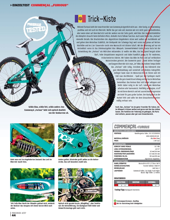 Commencal furious 2009 clearance